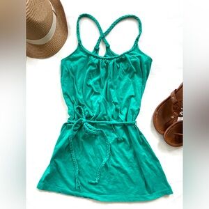 Swim Coverup Dress Forever 21 Belted Halter Teal Green Turquoise